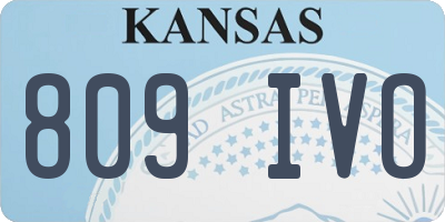 KS license plate 809IVO