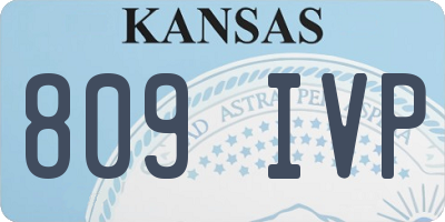 KS license plate 809IVP