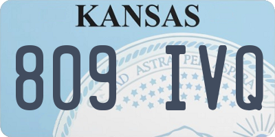 KS license plate 809IVQ