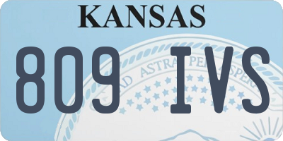 KS license plate 809IVS