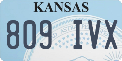 KS license plate 809IVX