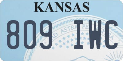 KS license plate 809IWC