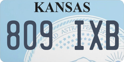 KS license plate 809IXB