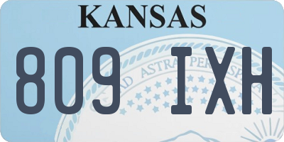 KS license plate 809IXH