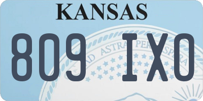 KS license plate 809IXO