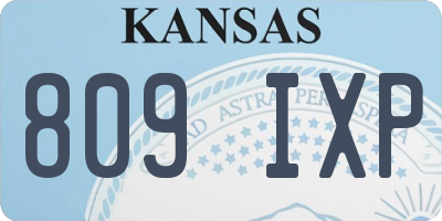 KS license plate 809IXP