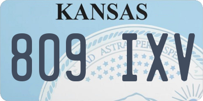 KS license plate 809IXV
