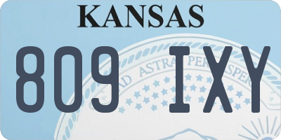 KS license plate 809IXY