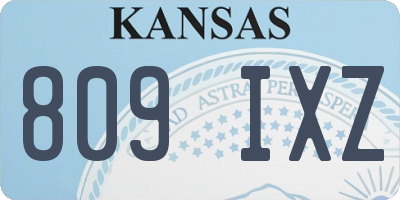 KS license plate 809IXZ