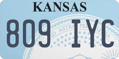 KS license plate 809IYC