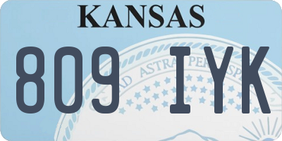 KS license plate 809IYK