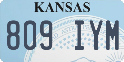 KS license plate 809IYM