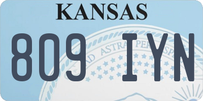 KS license plate 809IYN