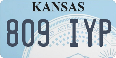 KS license plate 809IYP