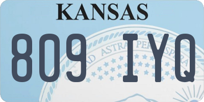 KS license plate 809IYQ