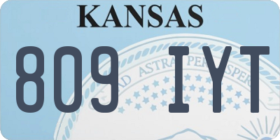KS license plate 809IYT