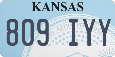 KS license plate 809IYY