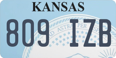 KS license plate 809IZB