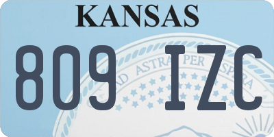 KS license plate 809IZC