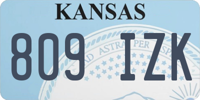 KS license plate 809IZK