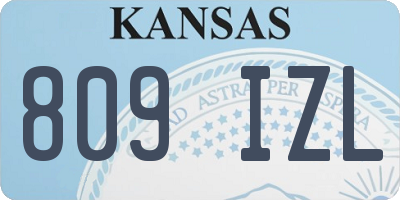 KS license plate 809IZL