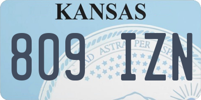 KS license plate 809IZN