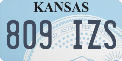 KS license plate 809IZS