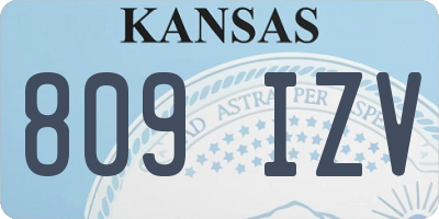 KS license plate 809IZV