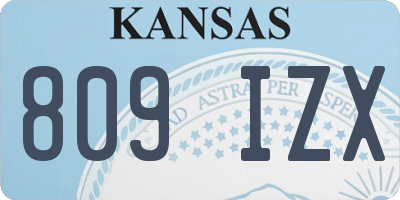 KS license plate 809IZX