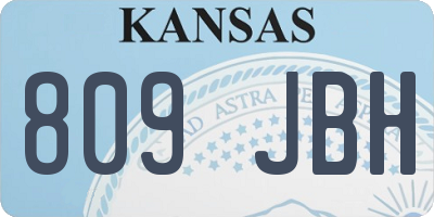 KS license plate 809JBH