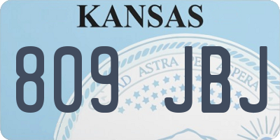 KS license plate 809JBJ