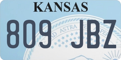 KS license plate 809JBZ
