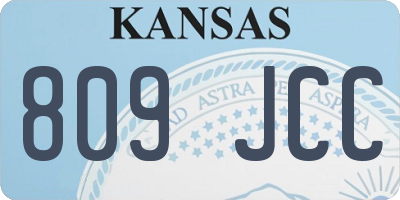 KS license plate 809JCC