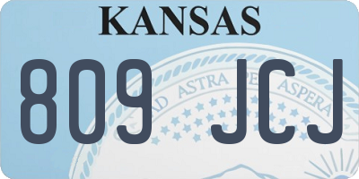 KS license plate 809JCJ