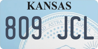KS license plate 809JCL
