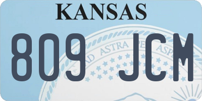 KS license plate 809JCM