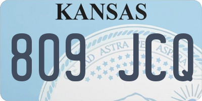 KS license plate 809JCQ