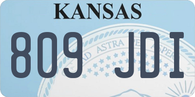 KS license plate 809JDI