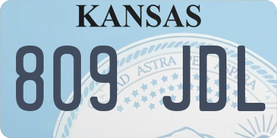 KS license plate 809JDL