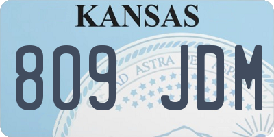 KS license plate 809JDM