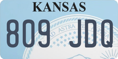 KS license plate 809JDQ