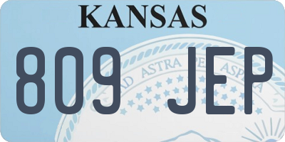 KS license plate 809JEP