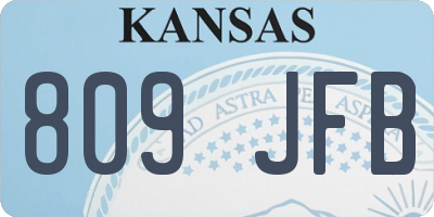KS license plate 809JFB