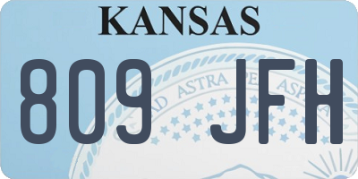 KS license plate 809JFH