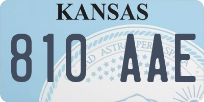 KS license plate 810AAE