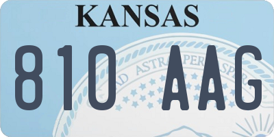 KS license plate 810AAG