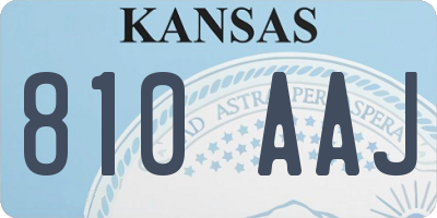 KS license plate 810AAJ