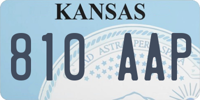 KS license plate 810AAP
