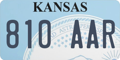KS license plate 810AAR