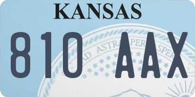 KS license plate 810AAX
